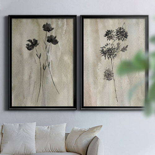 Three Posts™ SumiE Silhouette III 2 Piece Print & Reviews Wayfair